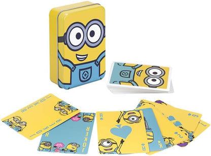 Paladone Cartes à Jouer illustrées Minions – Jeu de Cartes Classique sous Licence Officielle Moi, Moche et méchant dans Une boîte à Collectionner, Personnages emblématiques avec Kevin Stuart & Bob
