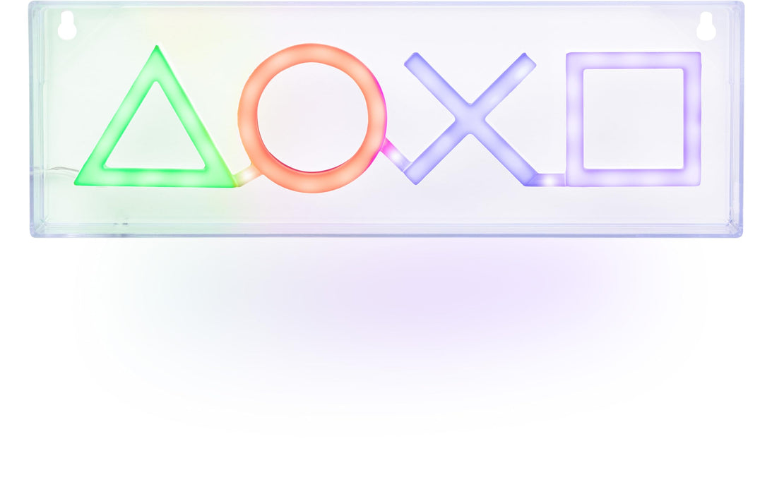Playstation Icons LED Neon Light - Officially Licensed Free Standing or Wall Mountable Light Sign - Game Room Accessories & Decor for Gamers | Paladone