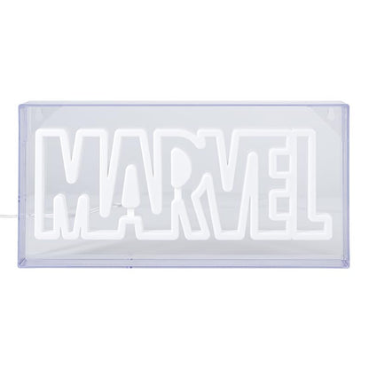 Luce Neon Marvel Insegna Ufficiale da Tavolo o a Parete, Accessorio per Stanza di Gioco & Memorabilia Cinematografica