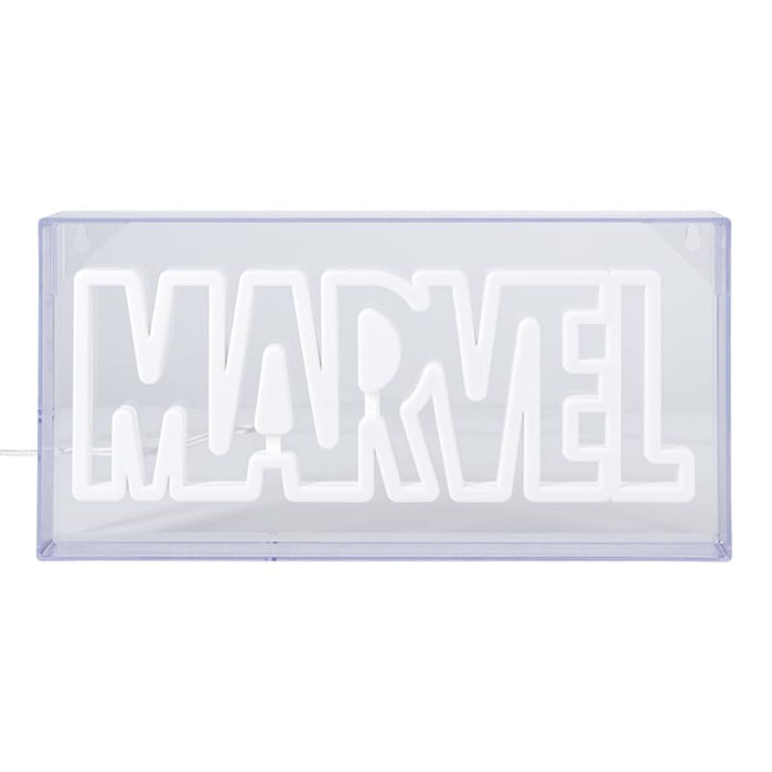 Luce Neon Marvel Insegna Ufficiale da Tavolo o a Parete, Accessorio per Stanza di Gioco & Memorabilia Cinematografica