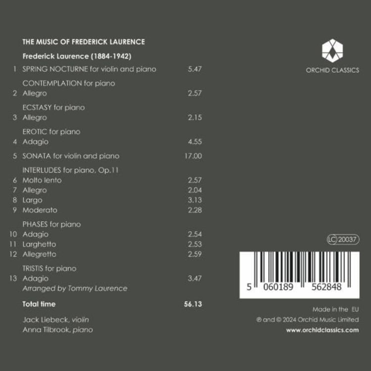 The Music of Frederick Laurence