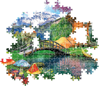 Clementoni 35522 Jigsaw Collection-The Old Shoe House 500 Pieces-Puzzle for Adults 14-99 Years, Gift for Men/Women, Fantasy, Made in Italy, Multicolor
