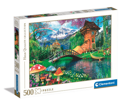 Clementoni 35522 Jigsaw Collection-The Old Shoe House 500 Pieces-Puzzle for Adults 14-99 Years, Gift for Men/Women, Fantasy, Made in Italy, Multicolor