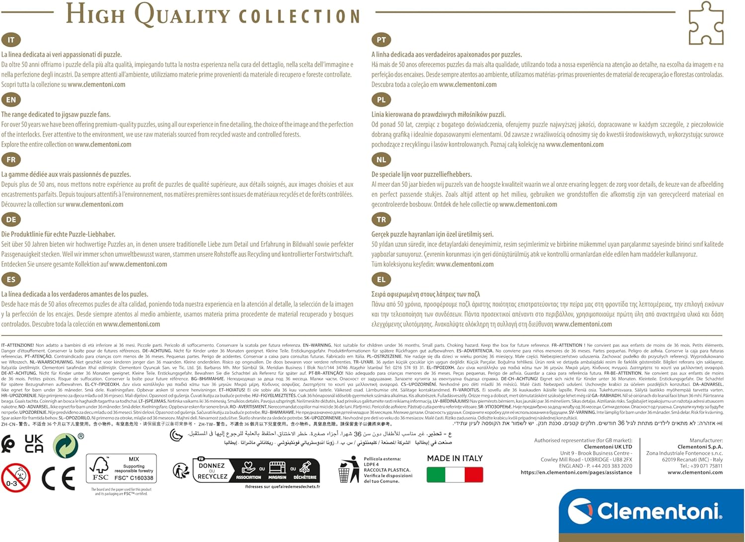 Clementoni 35522 Jigsaw Collection-The Old Shoe House 500 Pieces-Puzzle for Adults 14-99 Years, Gift for Men/Women, Fantasy, Made in Italy, Multicolor