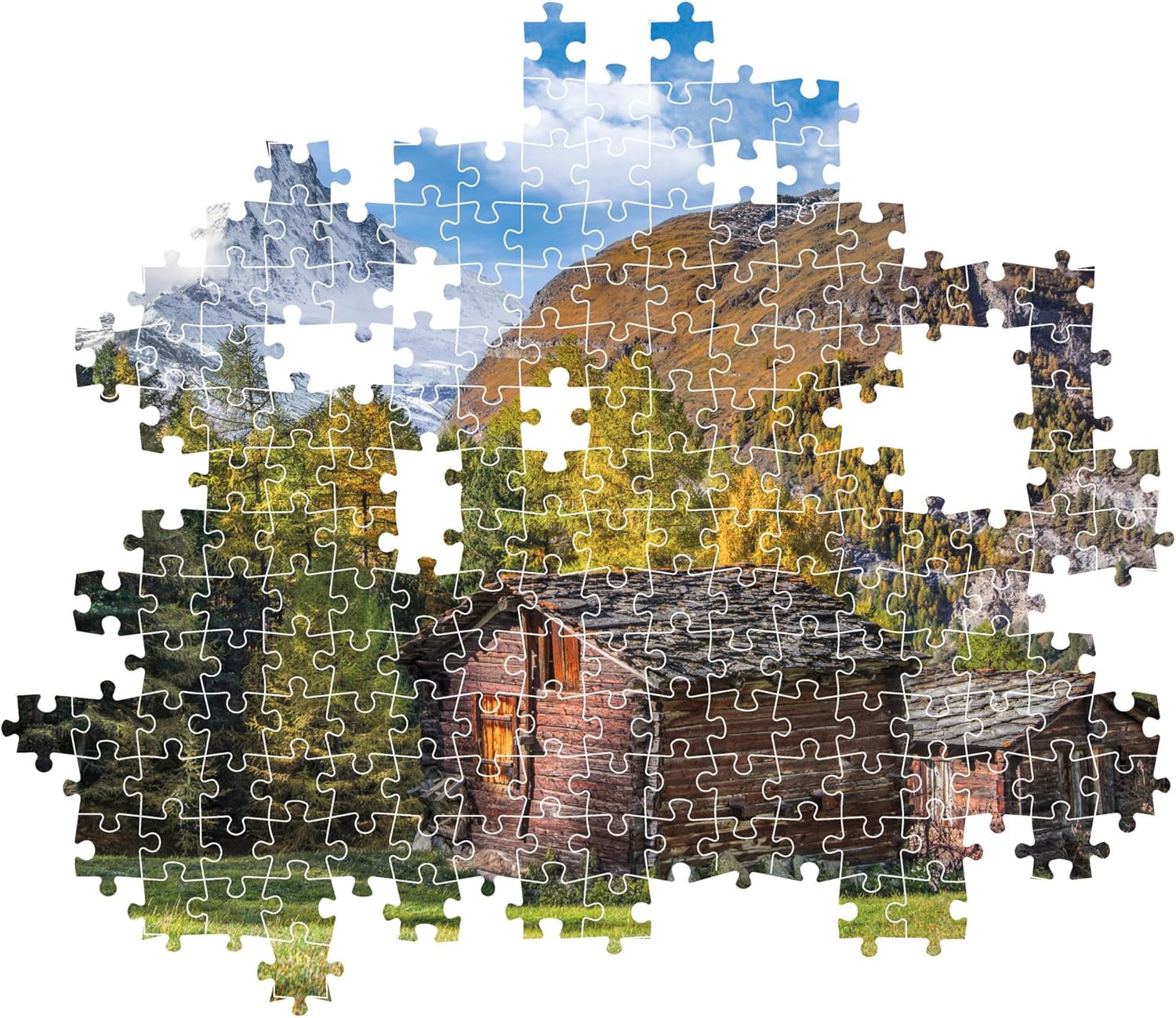 Clementoni 35523 Jigsaw Collection-Charming Matterhorn 500 Pieces-Puzzle for Adults 14-99 Years, Gift for Men/Women, Landscape, Made in Italy, Multicolor