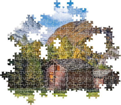 Clementoni 35523 Jigsaw Collection-Charming Matterhorn 500 Pieces-Puzzle for Adults 14-99 Years, Gift for Men/Women, Landscape, Made in Italy, Multicolor