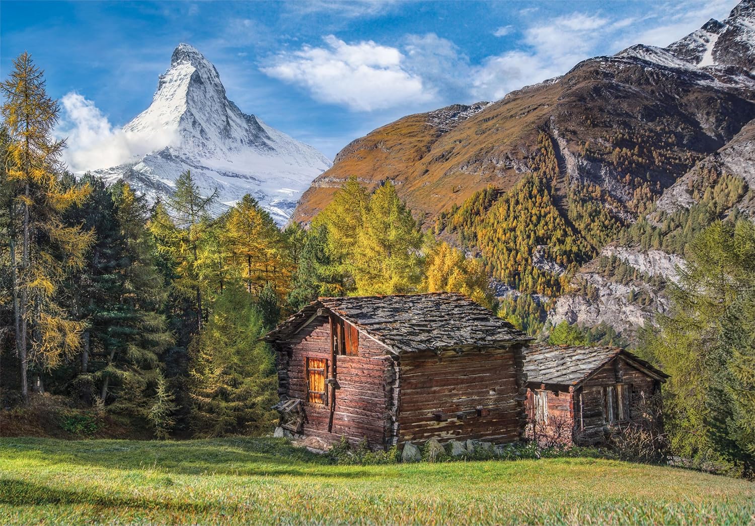 Clementoni 35523 Jigsaw Collection-Charming Matterhorn 500 Pieces-Puzzle for Adults 14-99 Years, Gift for Men/Women, Landscape, Made in Italy, Multicolor