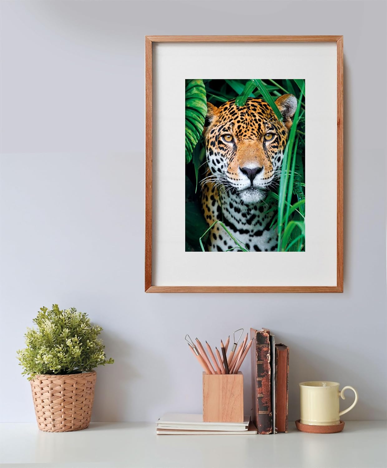 Clementoni 35541 Jigsaw Collection-Jaguar in The Jungle 500 Pieces-Poster Included, Puzzle for Adults 14-99 Years, Gift for Men/Women, Animals, Made in Italy, Multicolor