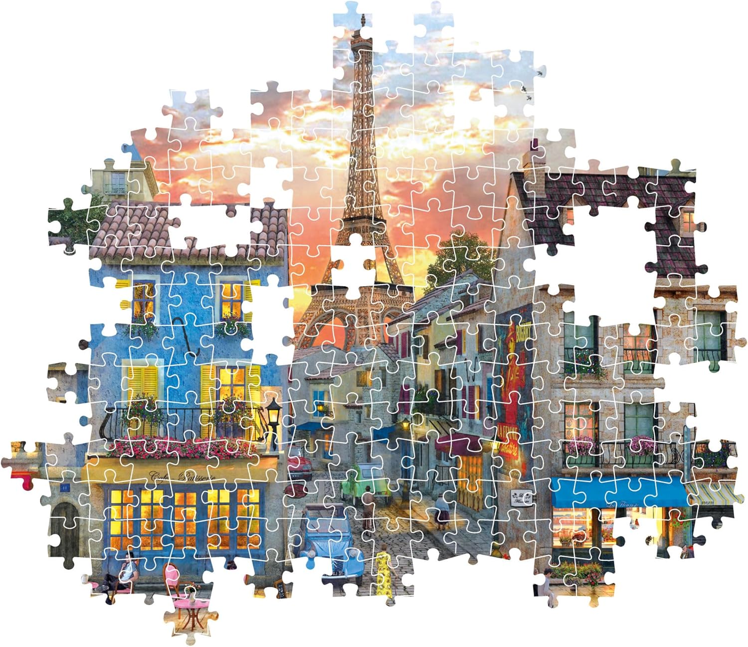 Clementoni 39820 Jigsaw Collection-Streets 1000 Pieces-Puzzle for Adults 14-99 Years, Gift for Men/Women, City, Paris, France, Made in Italy, Multicolor