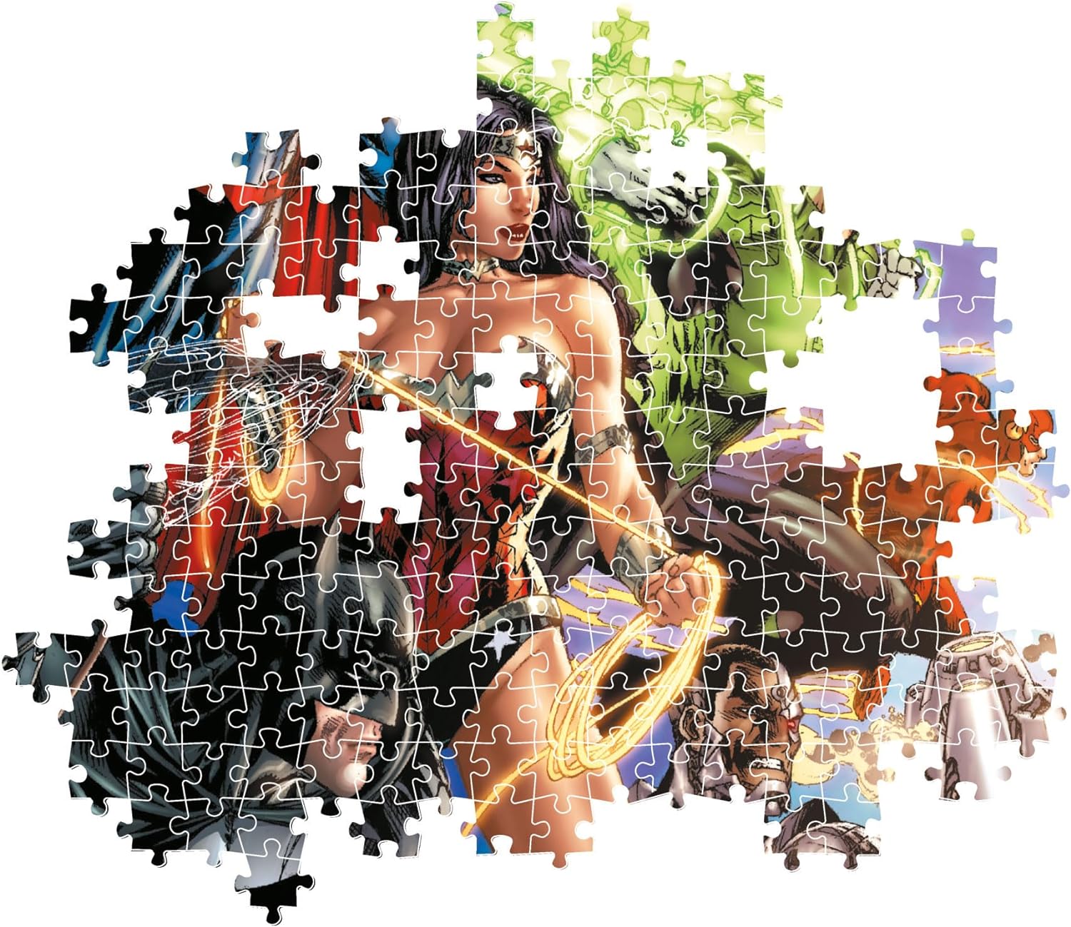 Clementoni 39852 Dc Comics Jigsaw 1000 Pieces-Puzzle for Adults 14-99 Years, Poster Included, Gift for Men/Women, Super Hero, Made in Italy, Multicolor