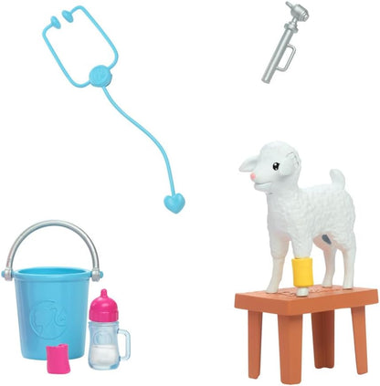 Barbie Tú Puedes ser Muñeca Rubia Profesiones Veterinaria de Granja con Oveja y Accesorios, 65 Aniversario, Juguete +3 años (Mattel HRG42