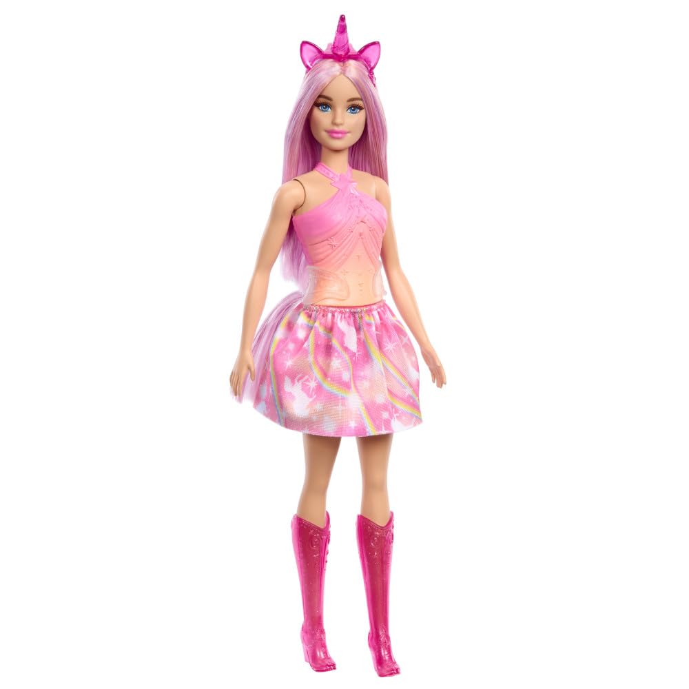 Barbie Mermaid Dolls with Fantasy Hair and Headband Accessories, Mermaid Toys with Shell-Inspired Bodices and Colorful Tails