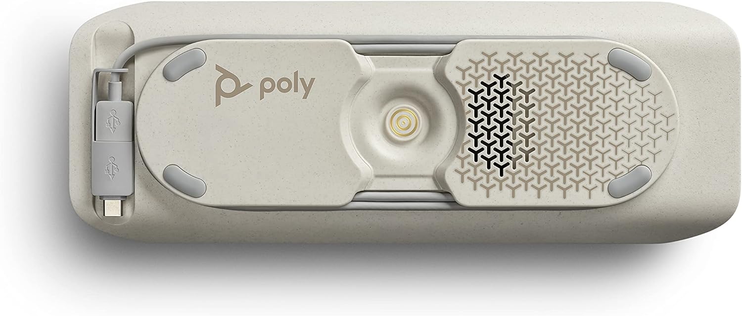 Poly - Sync 40 Smart Speakerphone (Plantronics) - Flexible Work Spaces - Connect to PC/Mac via Combined USB-A/USB-C Cable and Smartphones via Bluetooth - Works with Teams (Certified), Zoom & more Stan