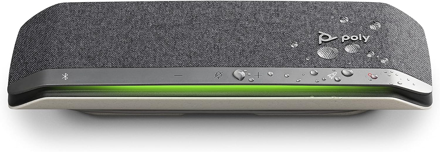 Poly - Sync 40 Smart Speakerphone (Plantronics) - Flexible Work Spaces - Connect to PC/Mac via Combined USB-A/USB-C Cable and Smartphones via Bluetooth - Works with Teams (Certified), Zoom & more Stan