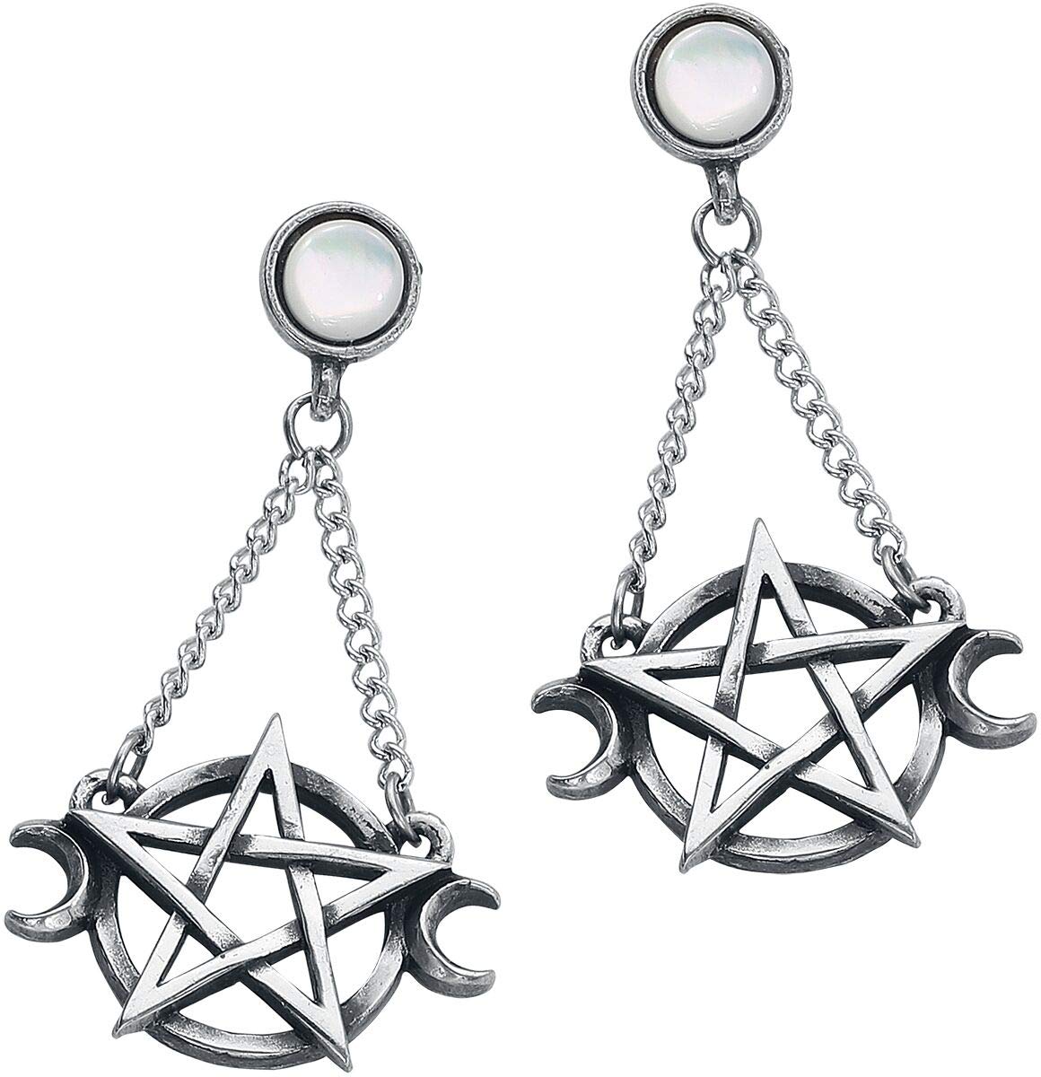 Alchemy Gothic Goddess Set de Pendientes Plateado
