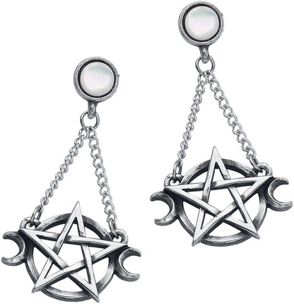 Alchemy Gothic Goddess Set de Pendientes Plateado
