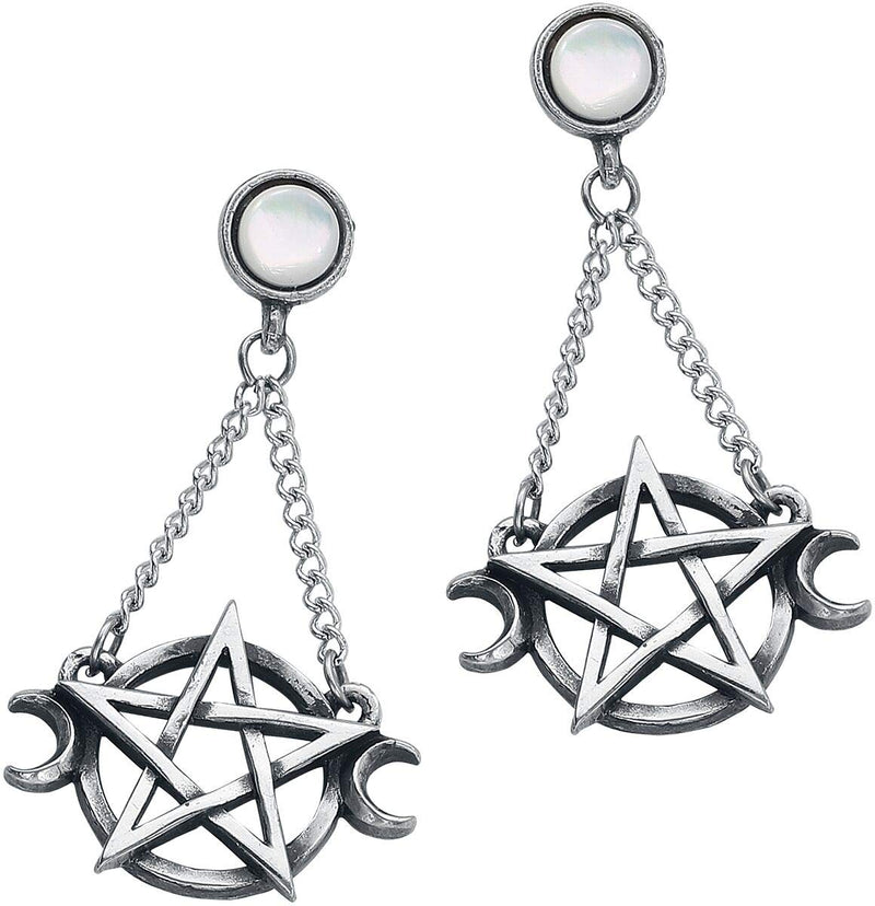 Alchemy Gothic Goddess Set de Pendientes Plateado