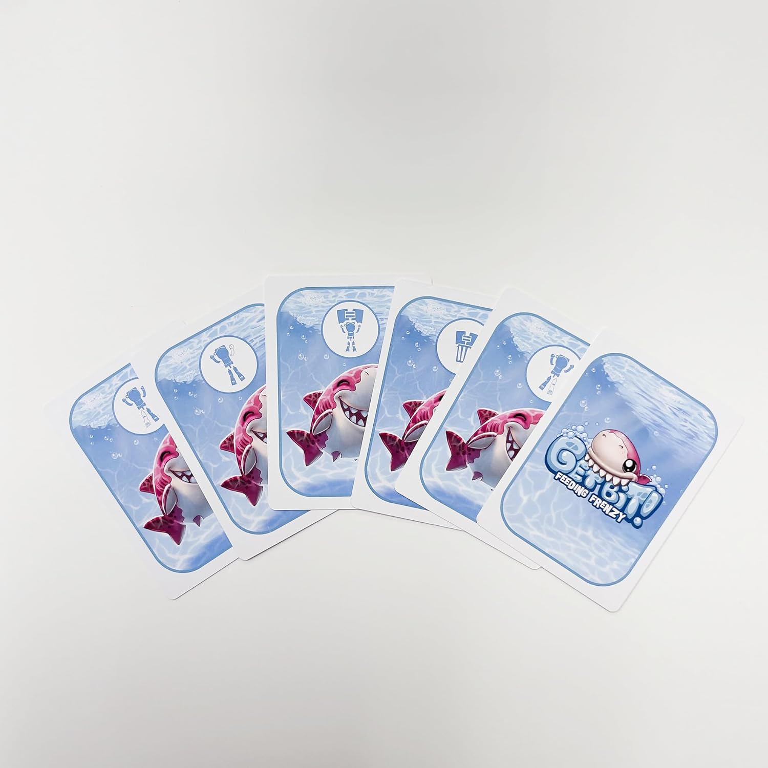 Greater Than Games | Get Bit | Family Card Game | Party Game for Adults and Family | Escape The Shark | 3 to 6 Players | Ages 7+ | 20 Minutes
