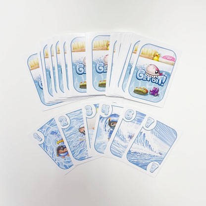 Greater Than Games | Get Bit | Family Card Game | Party Game for Adults and Family | Escape The Shark | 3 to 6 Players | Ages 7+ | 20 Minutes