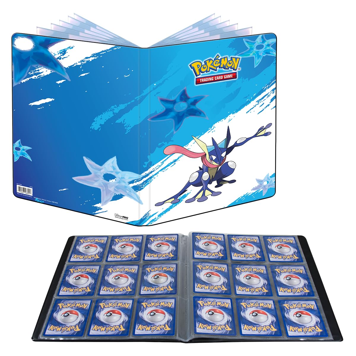 Ultra PRO - Greninja 9-Pocket Portfolio for Pokémon, Trading Gaming Card Organizer Accessory Storage Low-friction Non-PVC Acid-free Protection Binder Solution