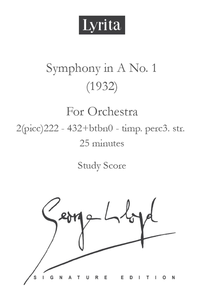 SYMPHONY NO. 1 - STUDY SCORE