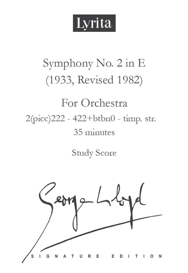SYMPHONY NO. 2 - STUDY SCORE