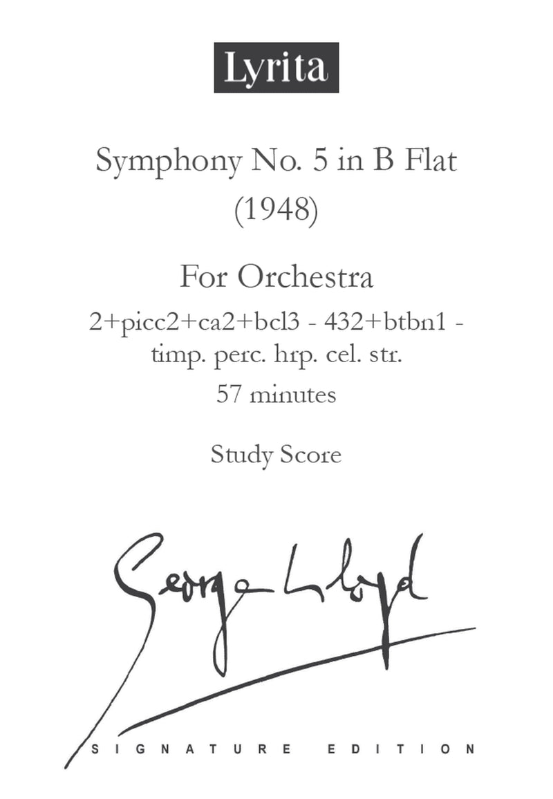 Lloyd: Symphony No. 5 - Study Score
