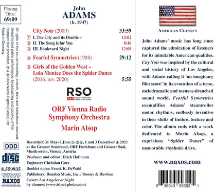 John Adams: City Noir: Fearful Symmetries/Lola Montez Does the Spider Dance