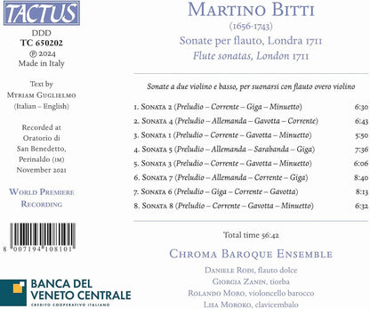 Martino Bitti: Sonate Per Flauto, 1711