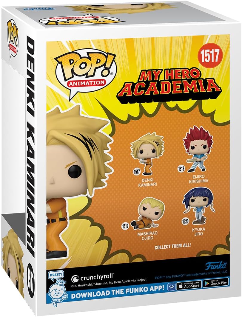 Funko Pop! Animation: My Hero Academia (MHA) - (MHA) - Hero League Baseball - Denki Kaminari - Collectable Vinyl Figure - Gift Idea - Official Merchandise - Toys for Kids & Adults - Anime Fans