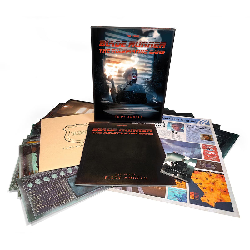 Free League Publishing: Blade Runner RPG: Case File 02 - Fiery Angels - Stand-Alone Boxed Adventure, Tabletop Roleplaying Game, Officially Licensed