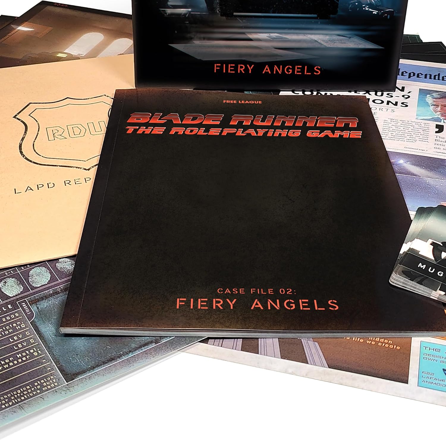 Free League Publishing: Blade Runner RPG: Case File 02 - Fiery Angels - Stand-Alone Boxed Adventure, Tabletop Roleplaying Game, Officially Licensed