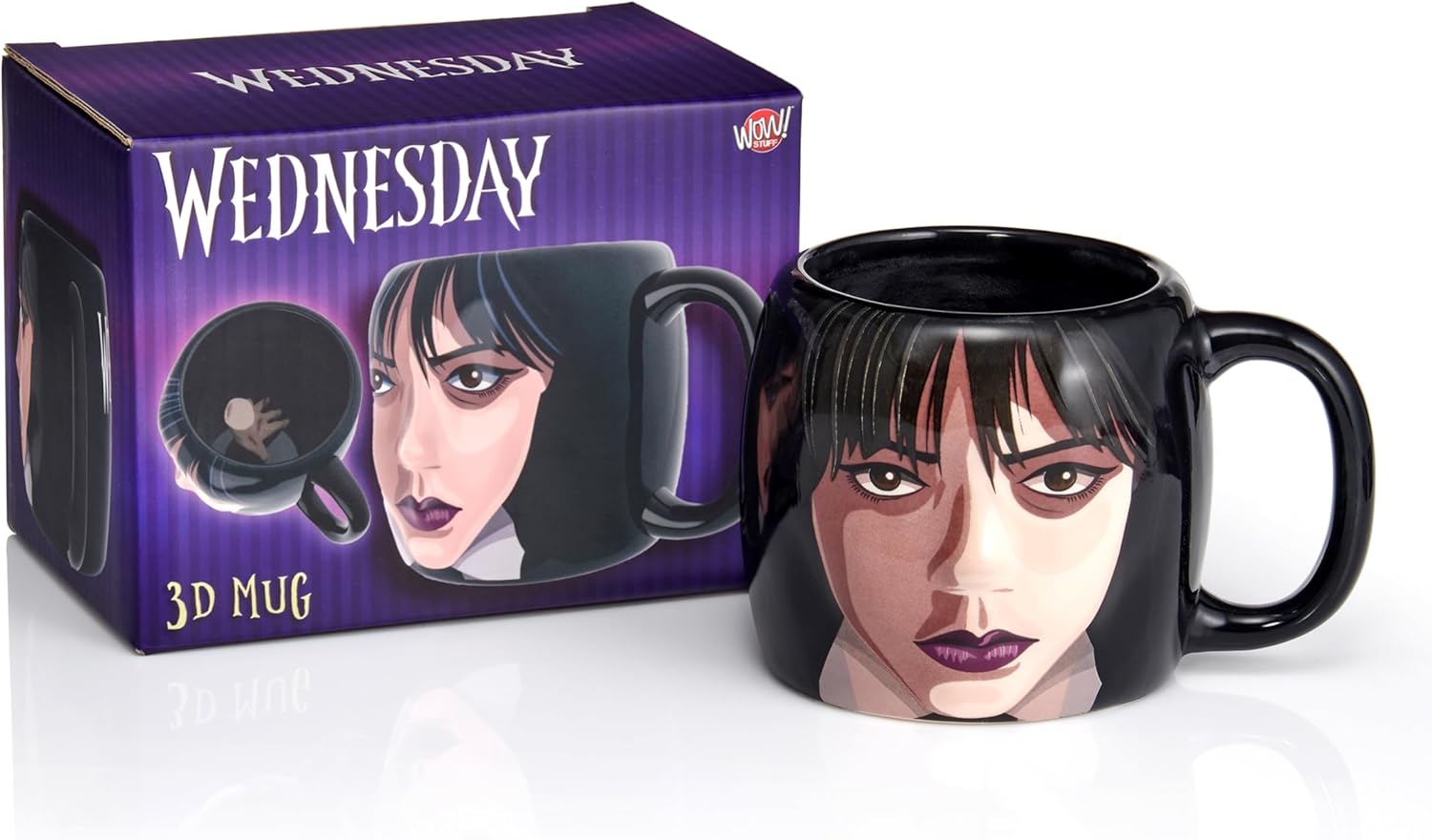WOW! STUFF Wednesday and Thing 3D Giftable Mug | Mystery Thing inside | Official Wednesday Merchandise, Collectibles, Toys and Gifts | For Teens, Tweens and Adults