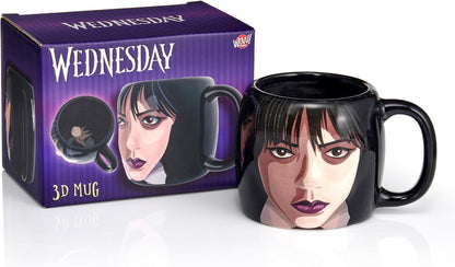 WOW! STUFF Wednesday and Thing 3D Giftable Mug | Mystery Thing inside | Official Wednesday Merchandise, Collectibles, Toys and Gifts | For Teens, Tweens and Adults
