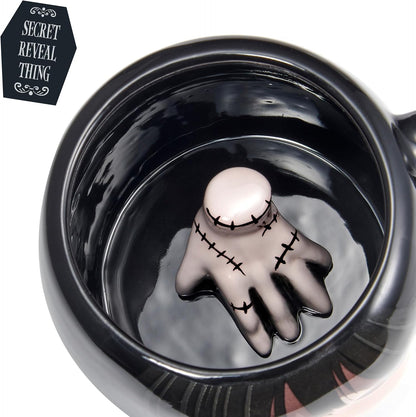 WOW! STUFF Wednesday and Thing 3D Giftable Mug | Mystery Thing inside | Official Wednesday Merchandise, Collectibles, Toys and Gifts | For Teens, Tweens and Adults