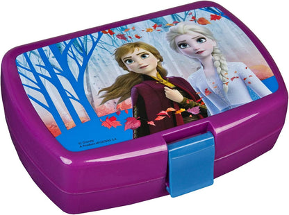 Scooli FRUW9860 Disney Frozen Crockery Set in Case, Lunch Box with Clip and Water Bottle 400 ml, Easy to Open and Close, BPA and Phthalate