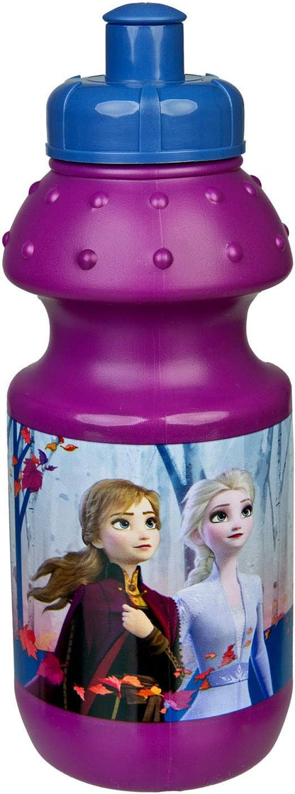 Scooli FRUW9860 Disney Frozen Crockery Set in Case, Lunch Box with Clip and Water Bottle 400 ml, Easy to Open and Close, BPA and Phthalate