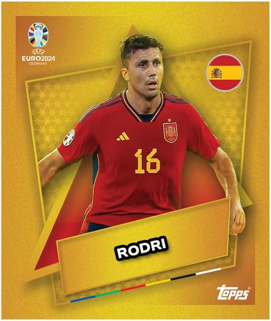 Topps Official Euro 2024 Sticker Collection - Multipack - Contains 41 Euro 2024 Stickers Plus 1 Gold Signature Series Sticker.