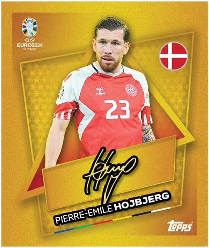 Topps Official Euro 2024 Sticker Collection - Multipack - Contains 41 Euro 2024 Stickers Plus 1 Gold Signature Series Sticker.