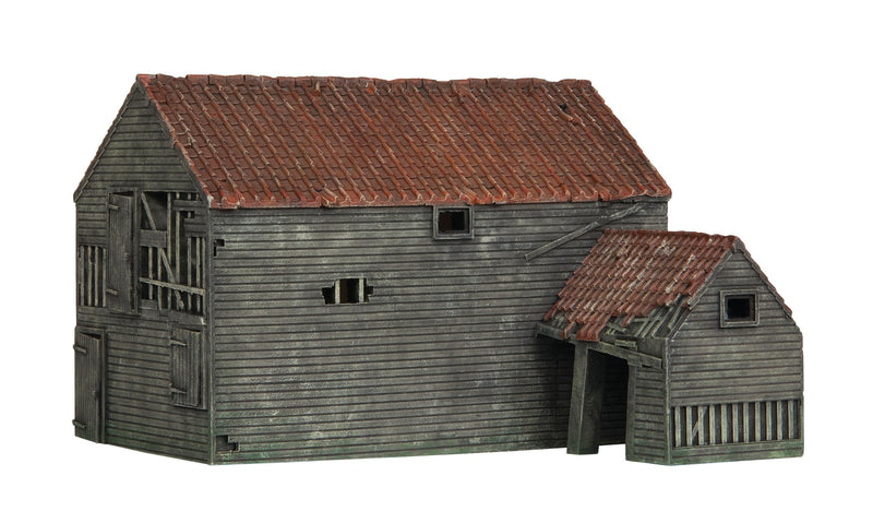 Hornby R7379 Derelict Farm Building Acessories - Resin Building for Model Railway Sets