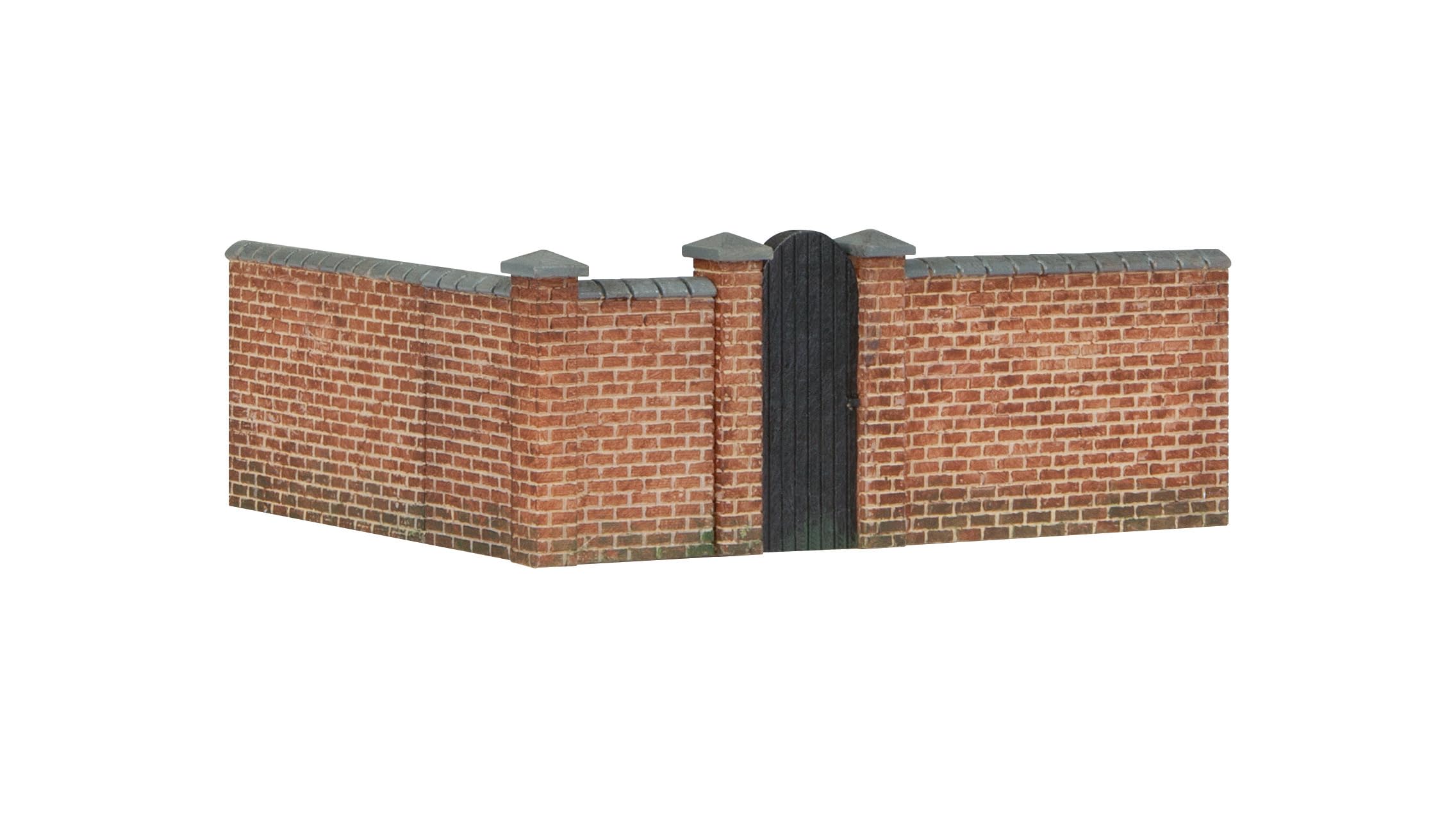 Hornby R7355 Front and Right Hand Victorian Terrace House Garden Wall Acessories - Resin Building for Model Railway Sets