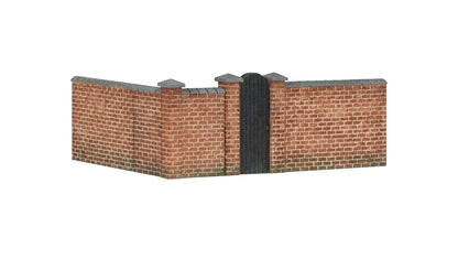 Hornby R7355 Front and Right Hand Victorian Terrace House Garden Wall Acessories - Resin Building for Model Railway Sets