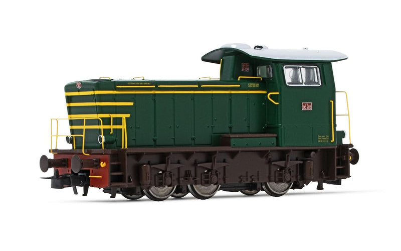 Fs, Diesel Shunting Locomotive Class 245, Green With Yellow Stripes, Without Side Handrails, Ep. Iv