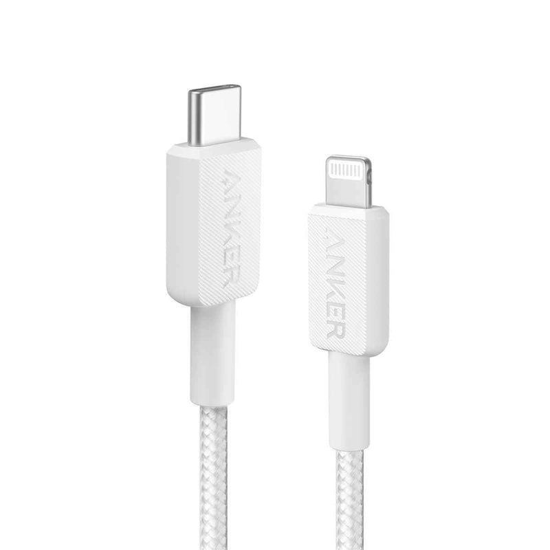Anker - 322 Usb-C To Lightning Cable (6Ft Braided) - White