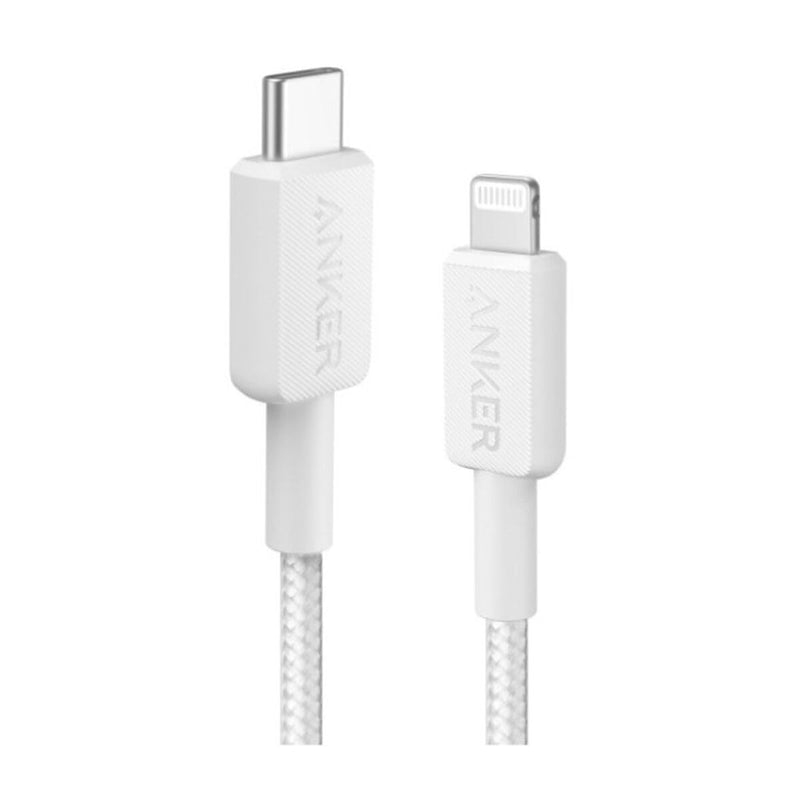 Anker - 322 Usb-C To Lightning Cable (3Ft, Braided) - White