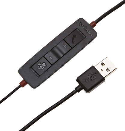 Poly Blackwire 3220 Stereo USB-C Headset + USB-C/A Adapter