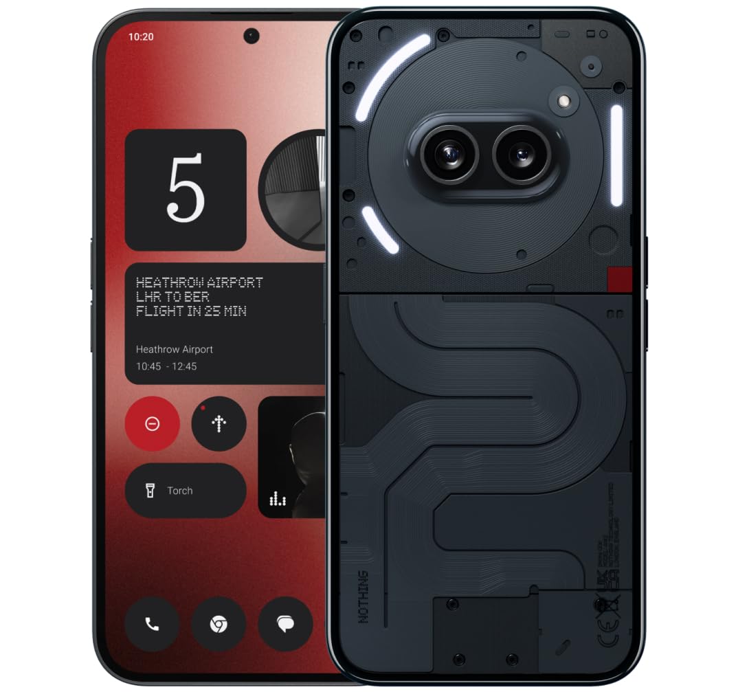 Nothing Phone (2a) 8+128GB - Unlocked mobile phone with Nothing OS 2.5 - Black Black 8+128GB Phone (2a)