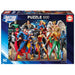 Educa Justice League DC Comics, puzzel, 500 stukjes, voor volwassenen, 48 x 34 cm, incl. Staart Fix puzzel, vanaf 11 jaar (19913