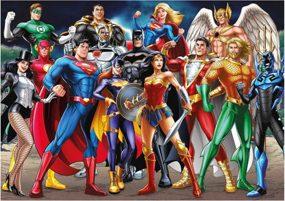 Educa Justice League DC Comics, puzzel, 500 stukjes, voor volwassenen, 48 x 34 cm, incl. Staart Fix puzzel, vanaf 11 jaar (19913