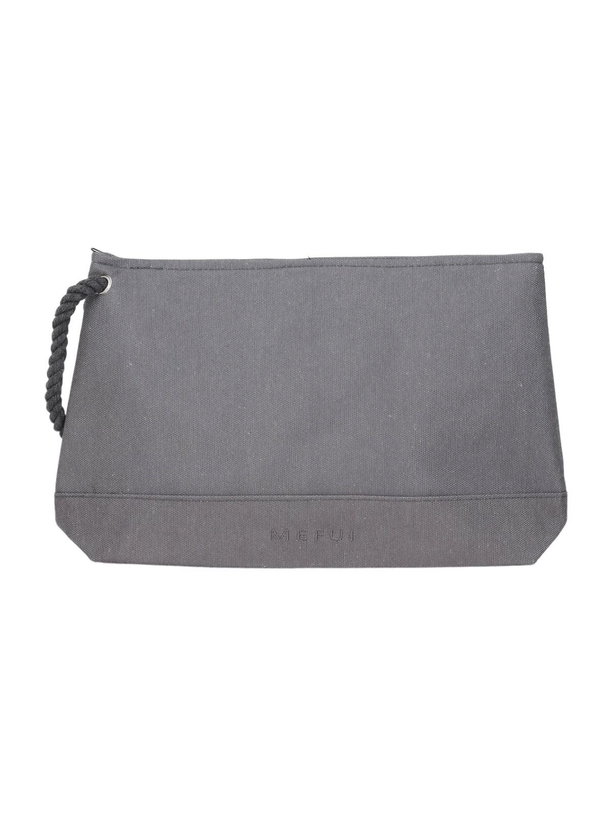 ME FUI Sacs Femmes Gris Maxi pochette couleur unie avec broderie logo Taille unique